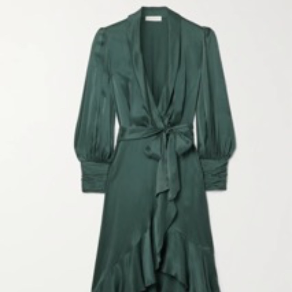 Green Silk Zimmerman Dress